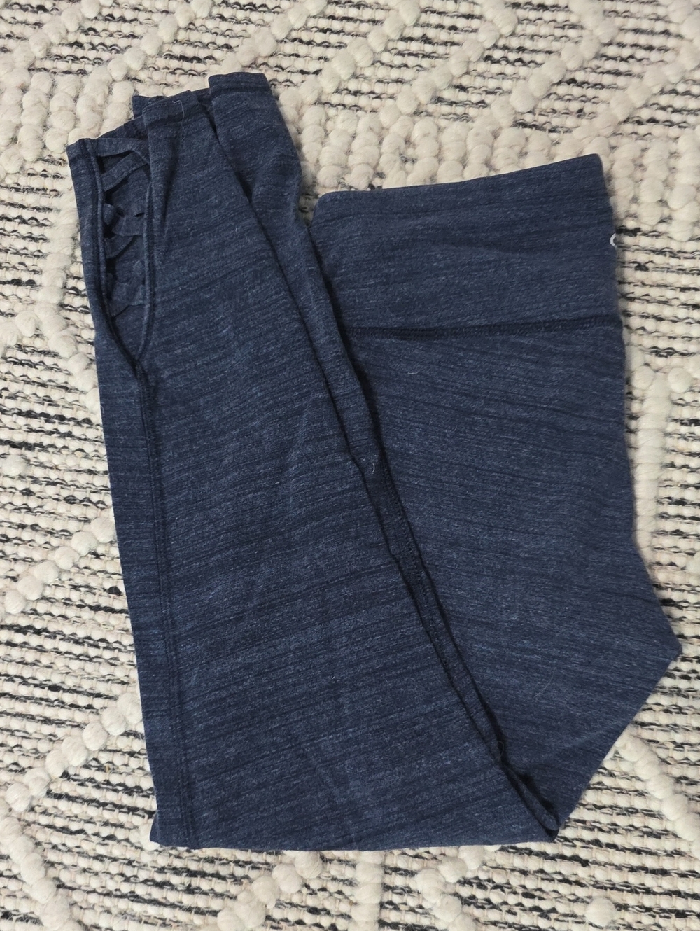GAP Heathered Navy Lace-Up Ponte Leggings